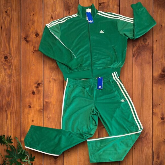 💚NWT 2 PC ADIDAS ORIGINAL TRACKSUIT JACKET PANTS MATCHING SET M SIZE - Picture 2 of 5